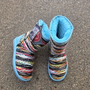 Lamo Colorful Striped Insulater Waterproof  Boots Little Girls 2